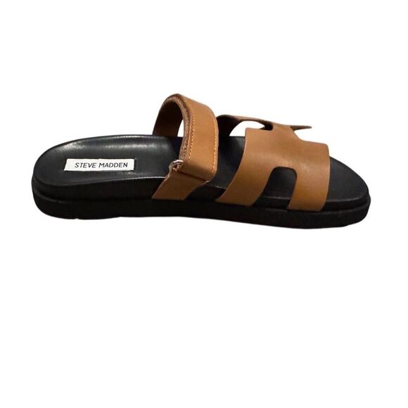 Steve Madden Women's Velcro Closure Slide Sandals Brown Size 9.5 Casual - Picture 3 of 13